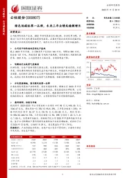 绿色低碳铝第一品牌,未来三年业绩或稳健增长