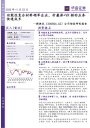 公司动态研究报告：功能性复合材料领军企业，折叠屏+VR驱动业务快速成长