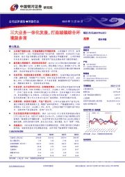 三大业务一体化发展,打造城镇综合环境服务商
