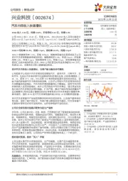 汽车内饰收入快速增长