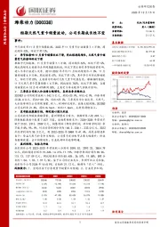 短期天然气重卡销量波动,公司长期成长性不变
