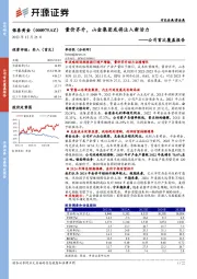 公司首次覆盖报告:量价齐升,山金集团或将注入新活力