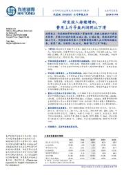 公司季报点评:研发投入持续增加,费用上升导致利润同比下滑