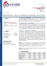 2023预增点评:国内自主品牌驱动全年业绩高增,Q4表现亮眼