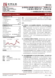 公司点评报告:全球领先的射频元器件企业,“消费电子+卫星通讯+智能汽车”多业务发展