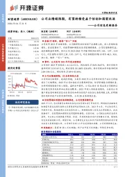 公司信息更新报告：公司业绩超预期，有望持续受益于信创和国密改造