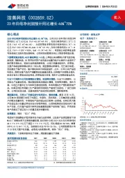 23年归母净利润预计同比增长46%~70%