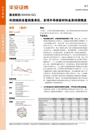 利润端因多重因素承压，多项半导体新材料业务持续推进