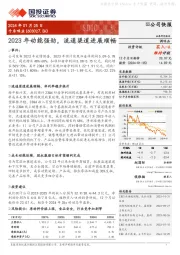 2023年动能强劲，流通渠道进展顺畅