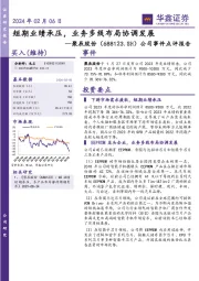 公司事件点评报告:短期业绩承压,业务多线布局协调发展