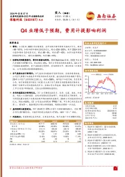 2023年业绩预告点评：Q4业绩低于预期，费用计提影响利润