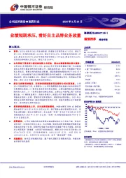 业绩短期承压,看好自主品牌业务放量