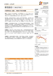 外销带动收入增长，利润水平有所修复