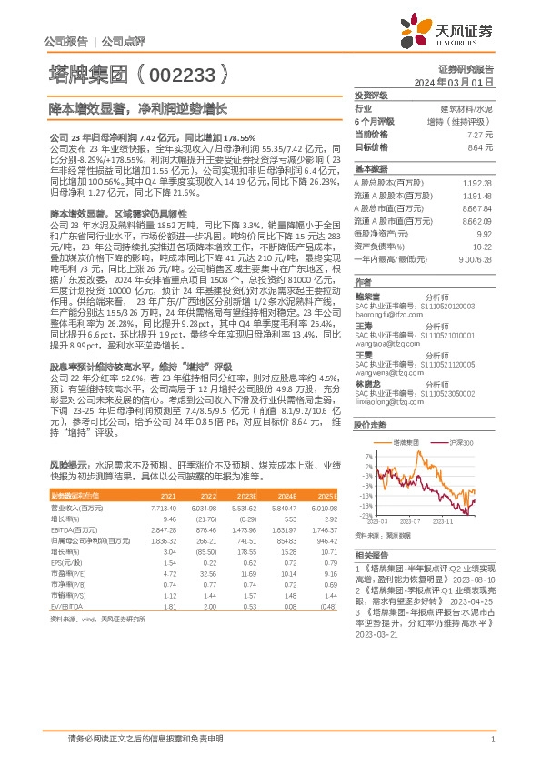 降本增效显著，净利润逆势增长