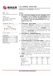 公司简评报告：24Q1业绩高增，持续发力海外