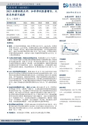 2023业绩快报点评:扣非净利显著增长,大股东承诺不减持