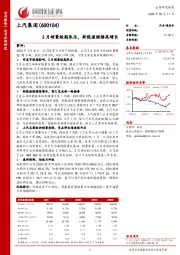 2月销量短期承压，新能源继续高增长