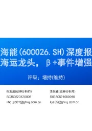 深度报告:全球能源海运龙头,β+事件增强业绩弹性