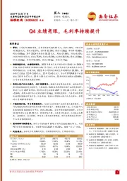 Q4业绩亮眼，毛利率持续提升