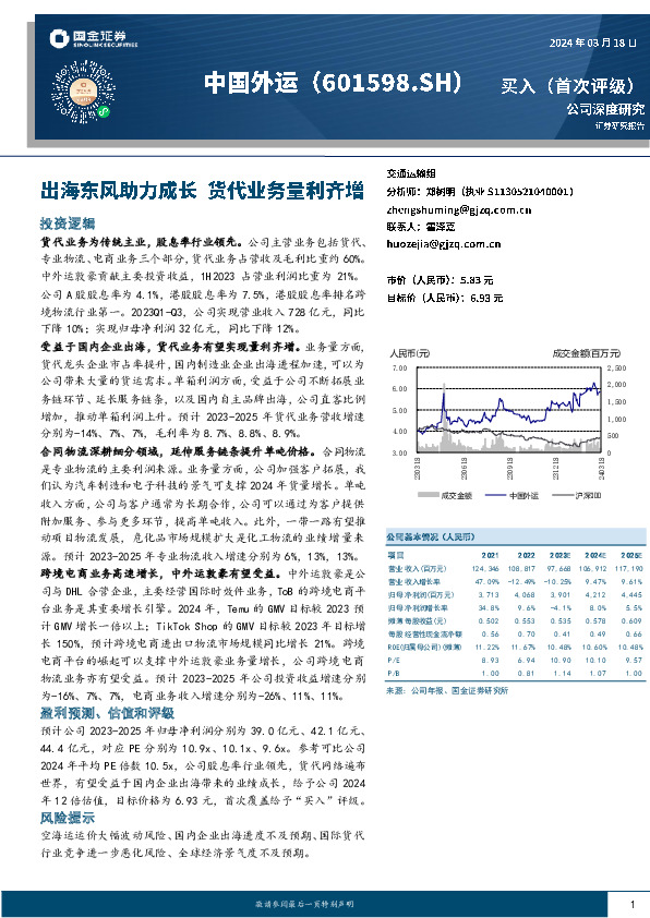 出海东风助力成长，货代业务量利齐增