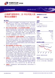 白鸡景气度传导中，23年公司收入快增长&业绩减亏