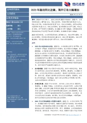 2023年盈利同比改善，海外订单大幅增加