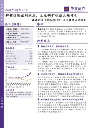 公司事件点评报告:钾锂价跌盈利承压,巨龙铜矿收益大幅增长