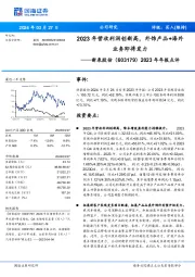 2023年年报点评:2023年营收利润创新高,外饰产品+海外业务即将发力