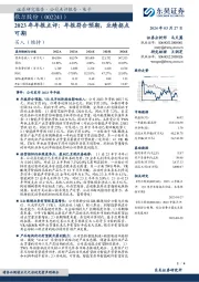 2023年年报点评:年报符合预期,业绩拐点可期