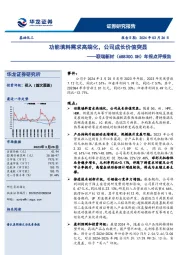 年报点评报告：功能填料需求高端化，公司成长价值突显