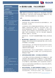 Q4盈利能力改善,分红比例再提升