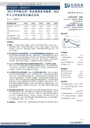 2023年年报点评：受生物质发电拖累，2024年大力布局进军分散式风电