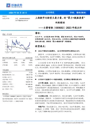 2023年报点评:上海数字化转型主要力量,迎“算力+数据要素”双轮驱动