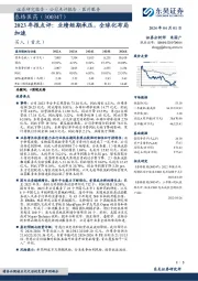 2023年报点评：业绩短期承压，全球化布局加速