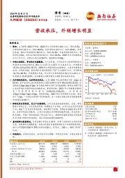 营收承压,外销增长明显