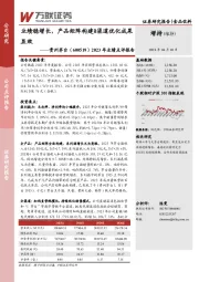 2023年业绩点评报告：业绩稳增长，产品矩阵构建&渠道优化成果显效