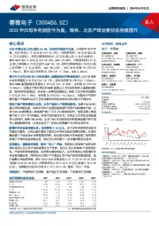 2023年归母净利润扭亏为盈，瑞典、北京产线运营状态持续提升