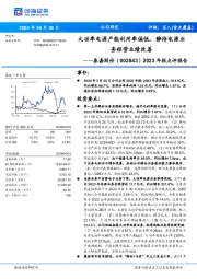 2023年报点评报告：大功率电源产能利用率偏低，静待电源业务经营业绩改善