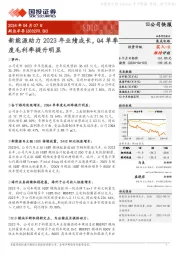 新能源助力2023年业绩成长，Q4单季9 9 9 5 6 3 3 8 1度毛利率提升明显