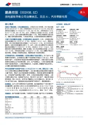 消电疲软导致公司业绩承压，关注AI、汽车等新布局