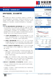 结构升级延续，成本改善可期