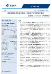 公司研究报告：新能源转型成果逐步落地，优质资产运营商渐行渐近