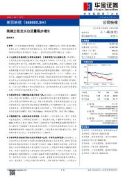 高镍正极龙头出货量稳步增长