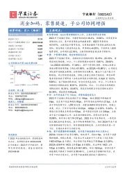 消金加码、零售提速，子公司协同增强