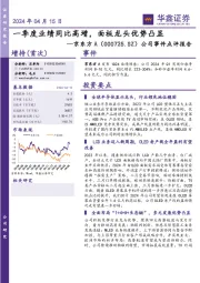 公司事件点评报告:一季度业绩同比高增,面板龙头优势凸显