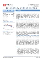23年业绩短期承压,光学膜及树脂项目有序推进