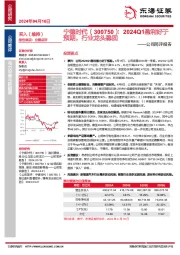 公司简评报告：2024Q1盈利好于预期，行业龙头稳固