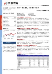 公司信息更新报告：2023年高速增长，2024年势头良好