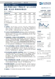 2023年报及2024一季报点评:Q1主业利润高增,新业务+涨租助后续成长