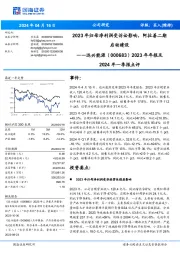 2023年年报及2024年一季报点评:2023年归母净利润受诉讼影响,阿拉善二期启动建设
